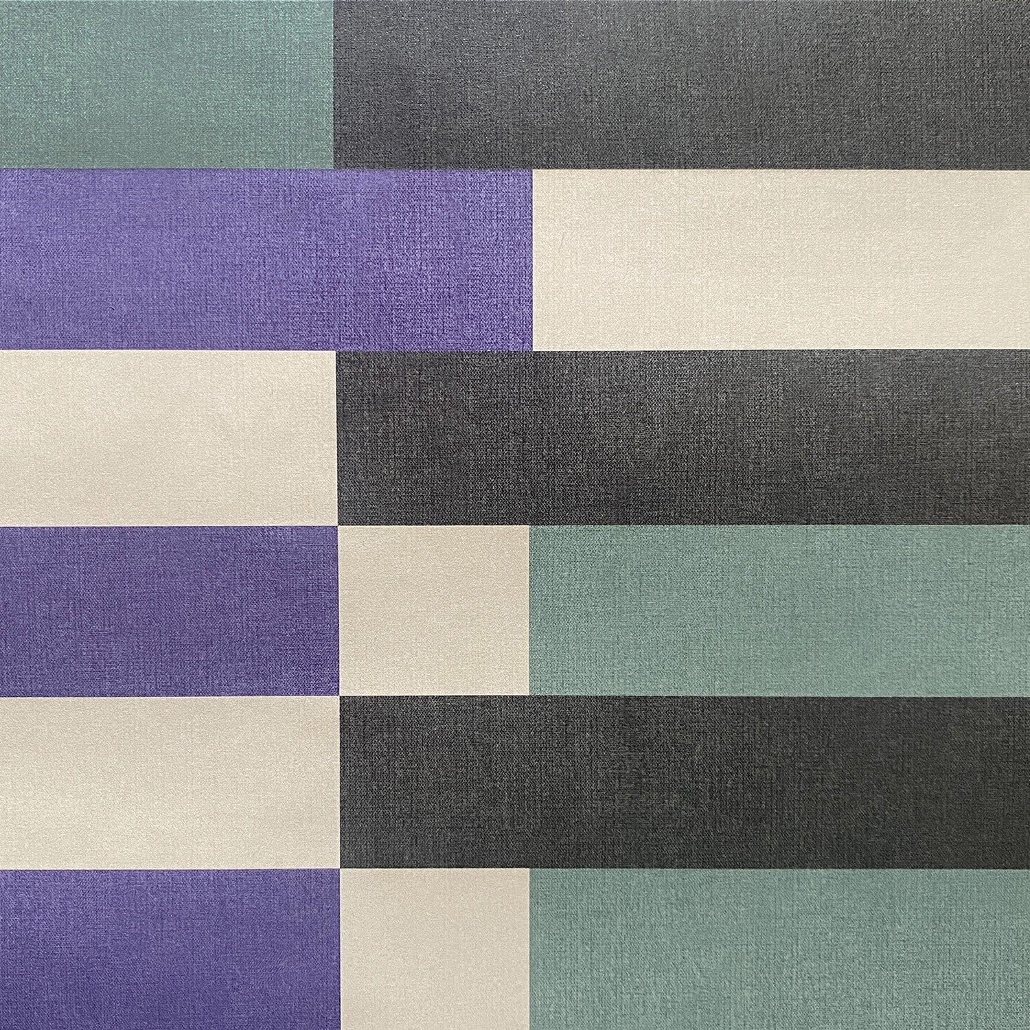 Papier peint violet et vert Bauhaus