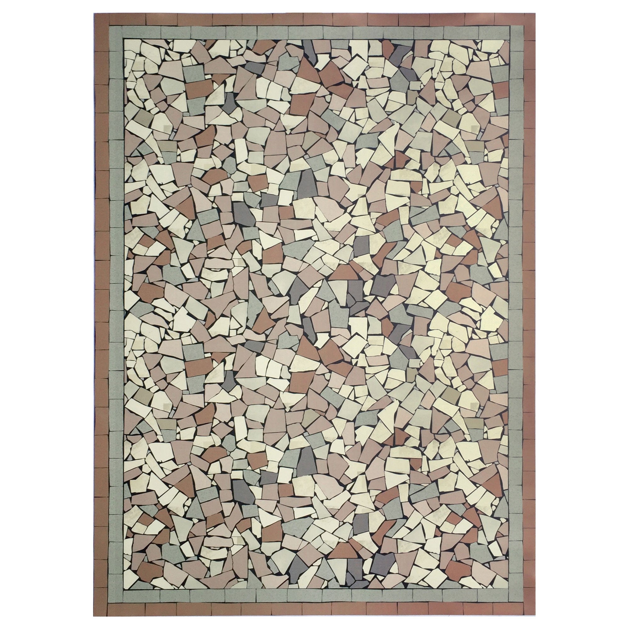 Mosaique Sienna vinyl rug