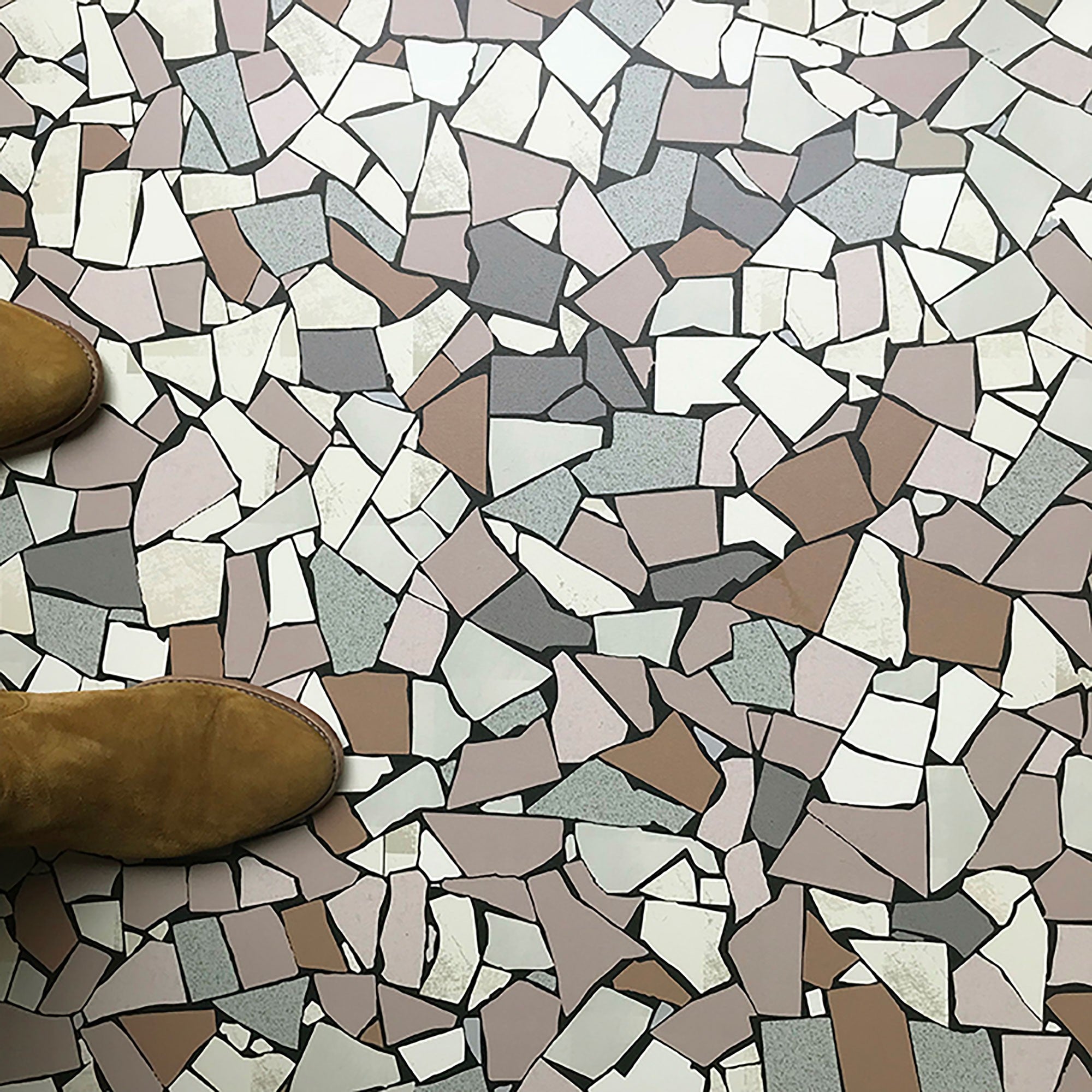 Mosaique Sienna vinyl rug