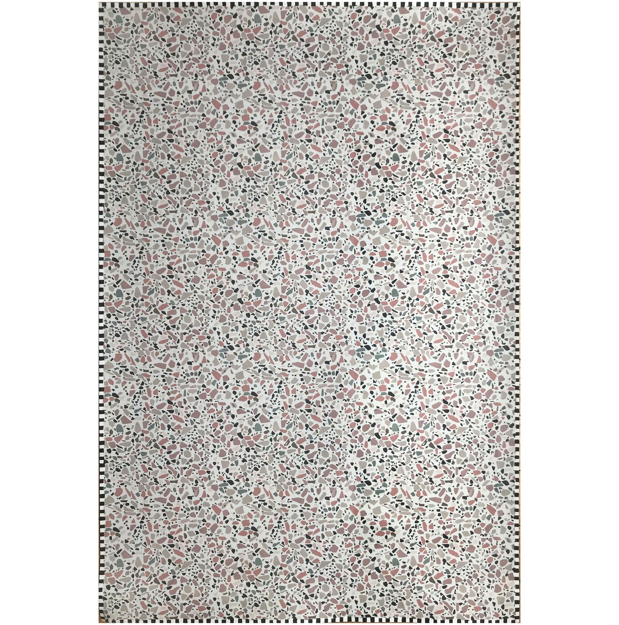 Terrazzo rose vinyl rug