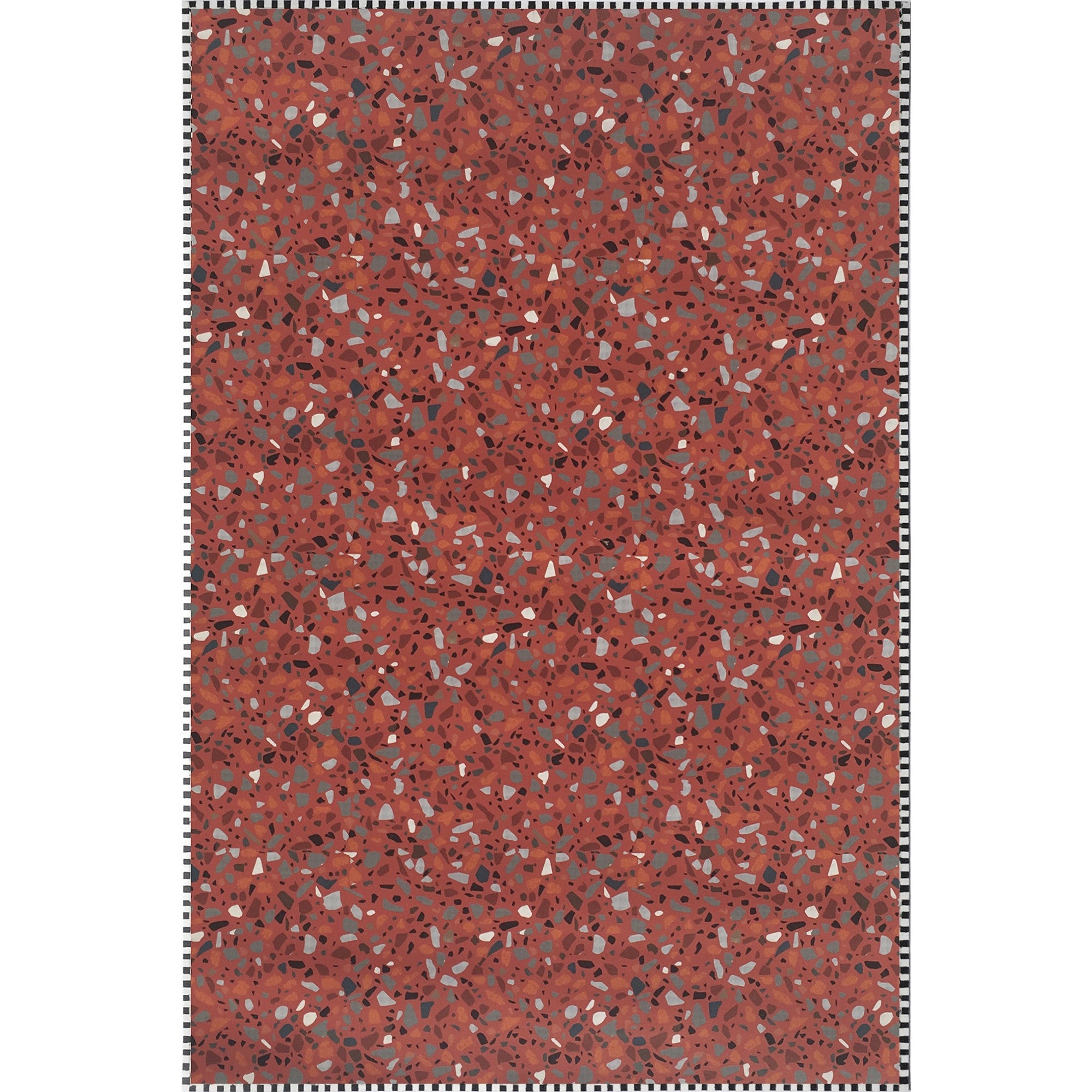 TERRAZZO Red vinyl rug