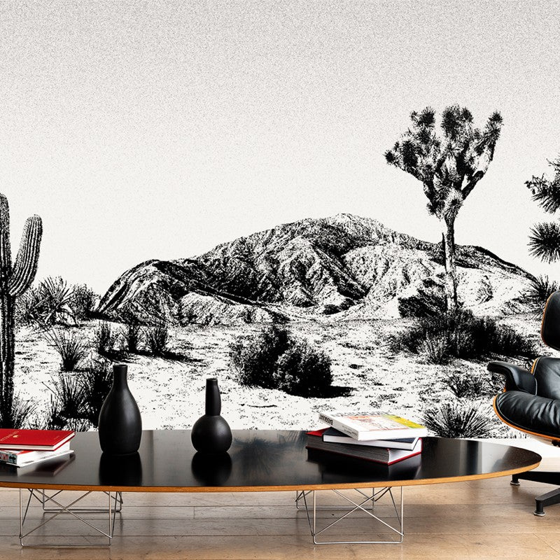 Papier peint panoramique noir et blanc Arizona
