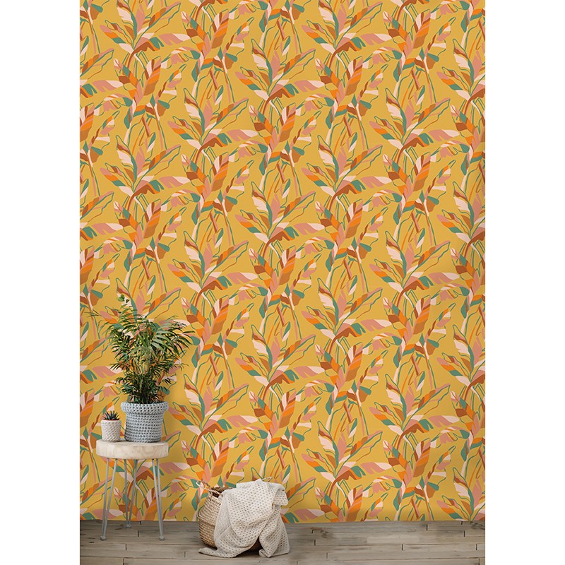Wallpaper Banana Leaf yellow