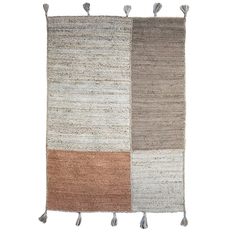 Tapis Kriss taupe and rusty gold