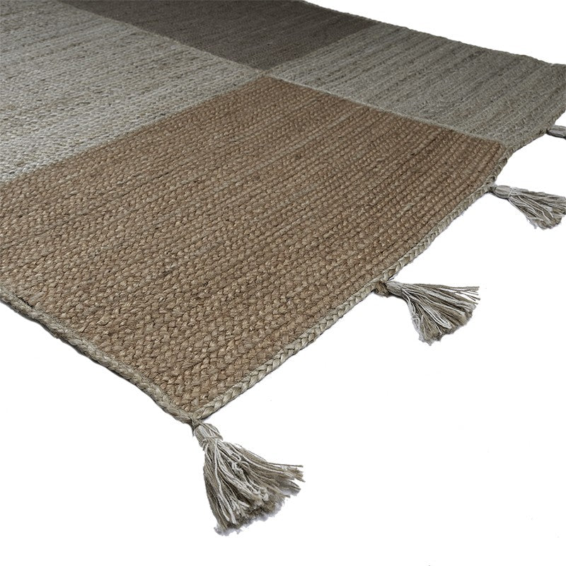 Tapis Kriss taupe and rusty gold