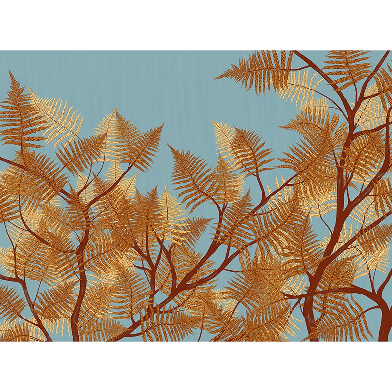 Papier peint panoramique feuillage Luxuriance automne