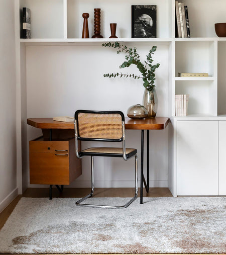 Tapis de salon blanc et beige 