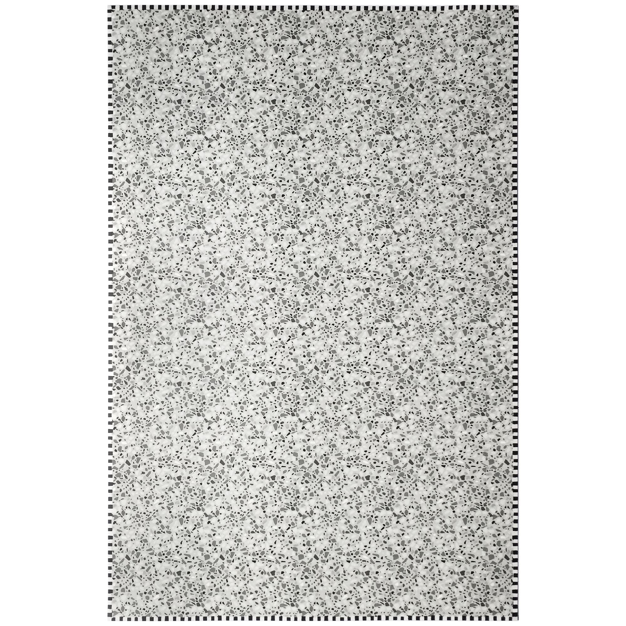 Terrazzo gris vinyl rug