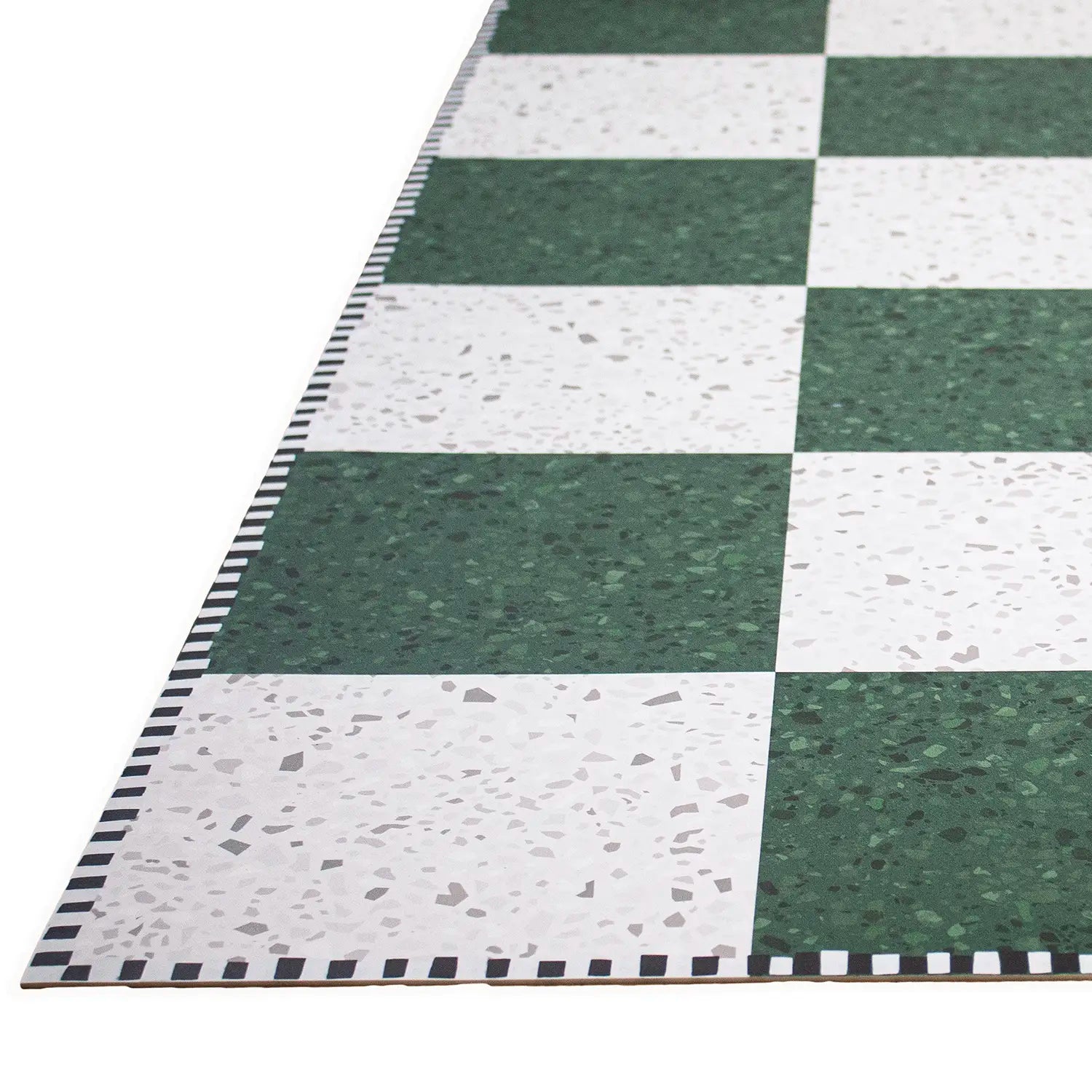 Tapis vinyle Damier vert