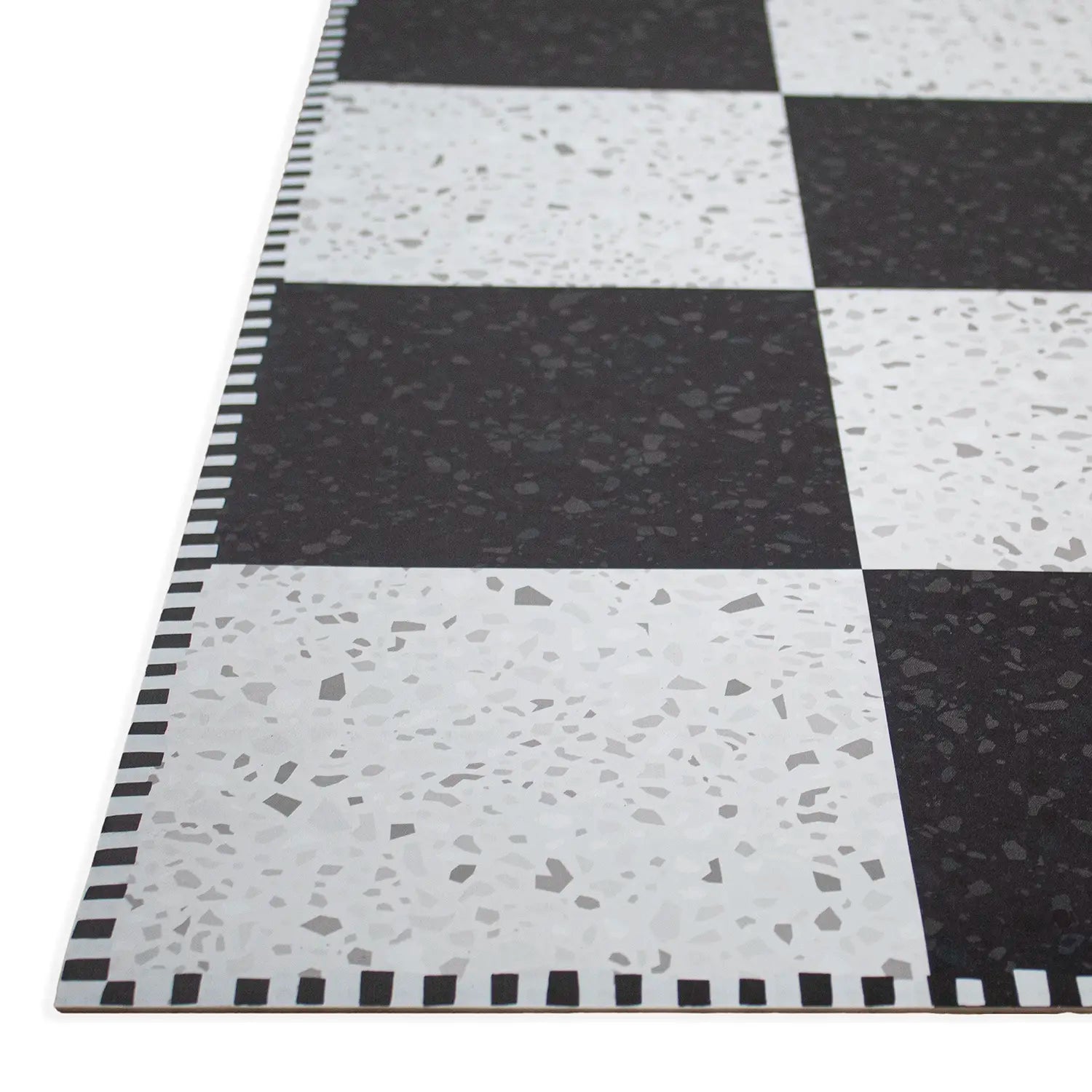 Tapis vinyle Damier noir et blanc