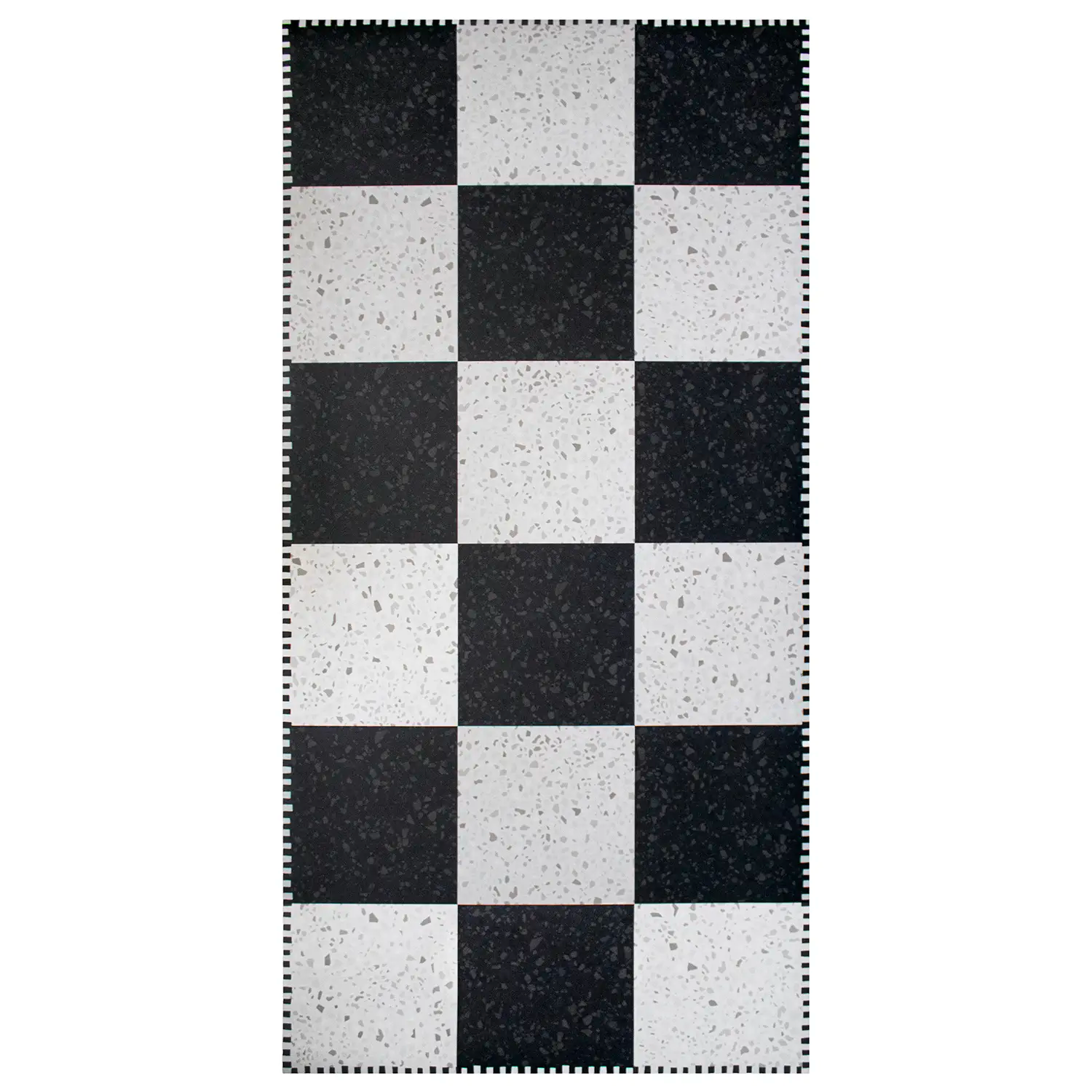 Tapis vinyle Damier noir et blanc