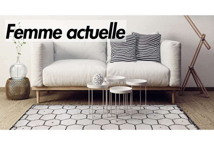 Our Bee rug brings out an elegant touch for Femme Actuelle